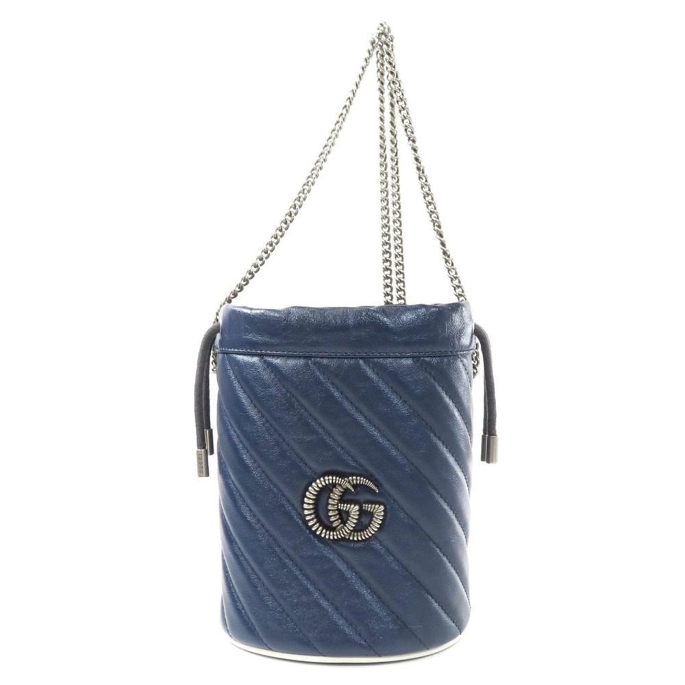 Gucci Shoulder GG Bag Calfskin Marmont Bucket - Picture 11 of 11